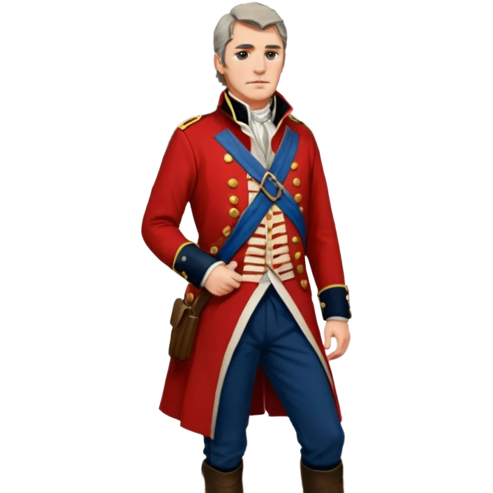 Loyalist Patrick Ferguson at the Revolutionary war Battle of Kings Mountain, with Wolves around him. emoji