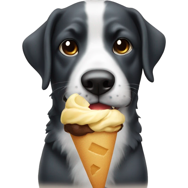 hund mit eis in der hand emoji