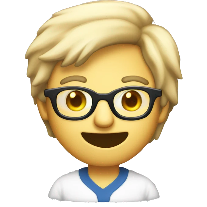 a guy mewing with nerd glasses Erm what the sigma emoji