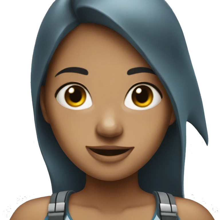 Shark-girl emoji