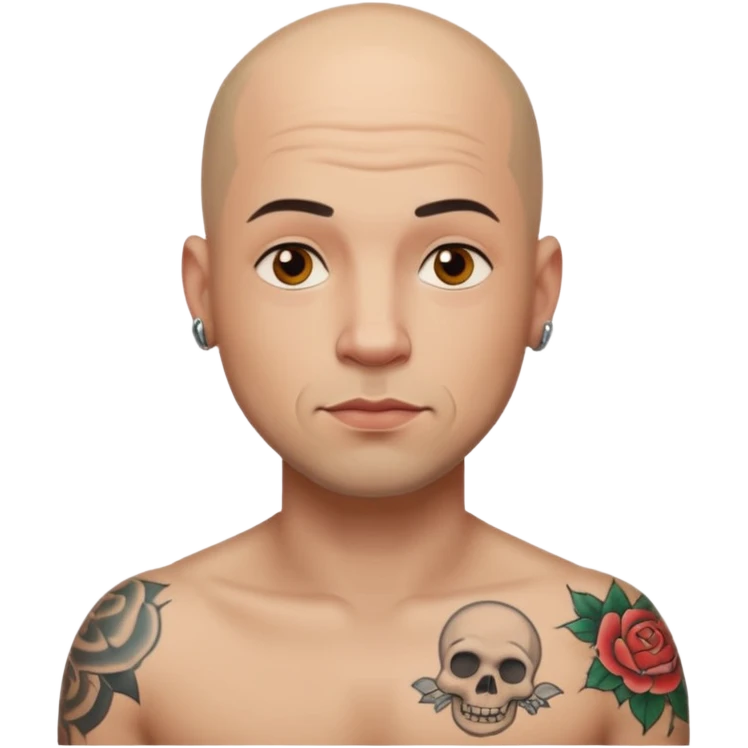 tatooed bald man  emoji