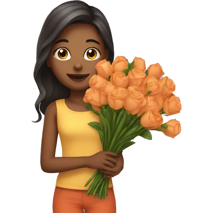 Girl with bouquet  emoji