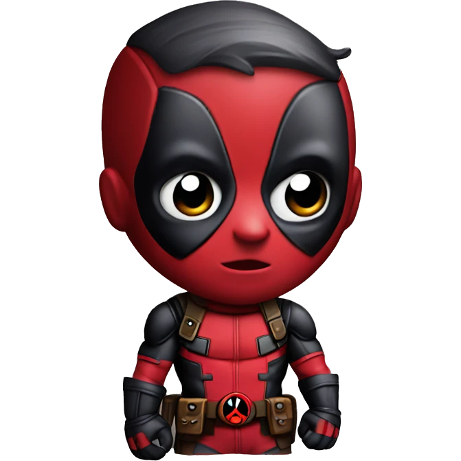 Cute deadpool character  emoji