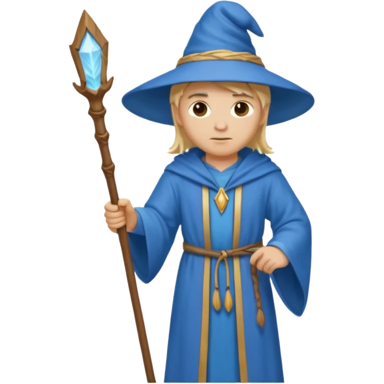 blonde wizard no hat emoji