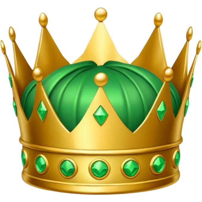green coin king crown inside emoji