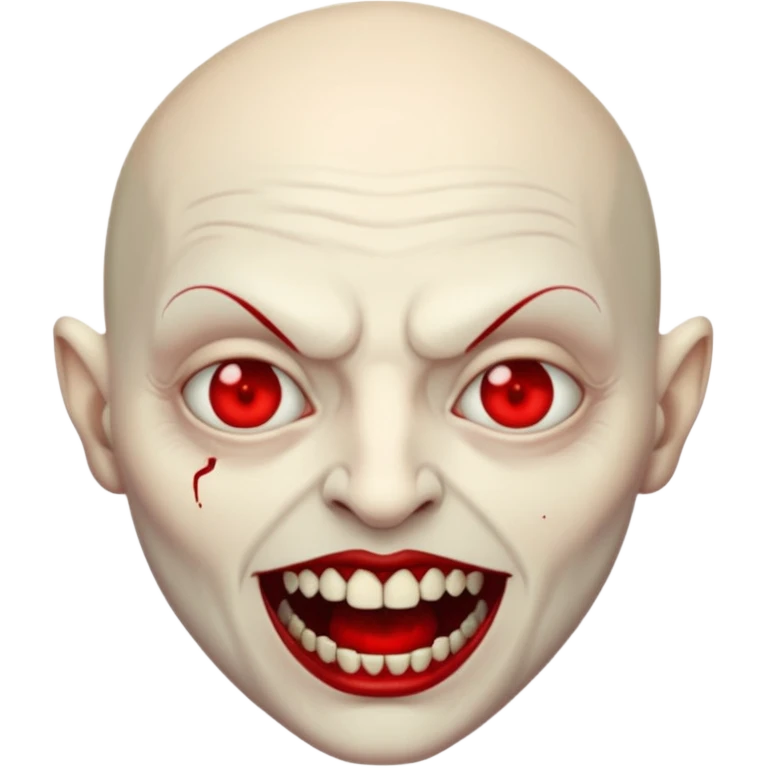 Bald old vampire emoji