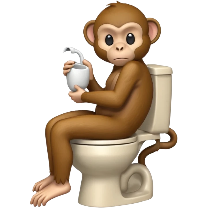 monkey pooping on toilet emoji