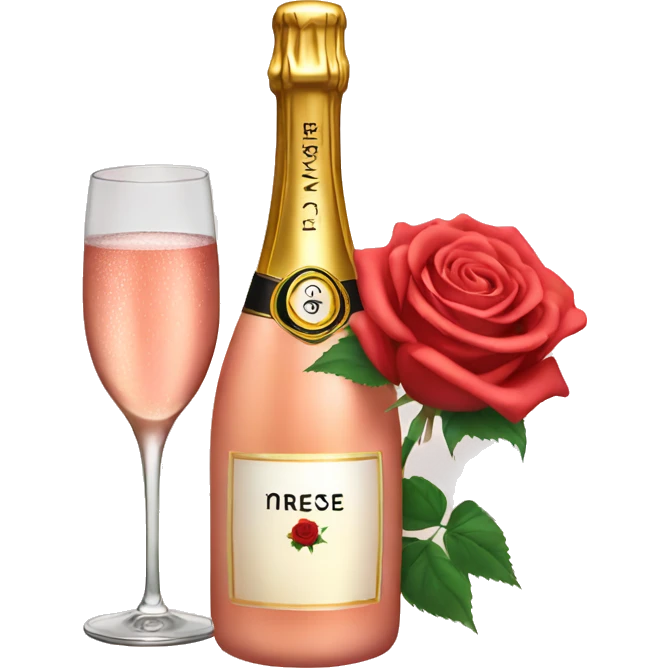 Rose champagne emoji