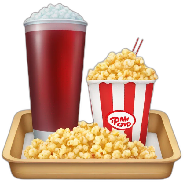 soda drink and popcorn tray emoji