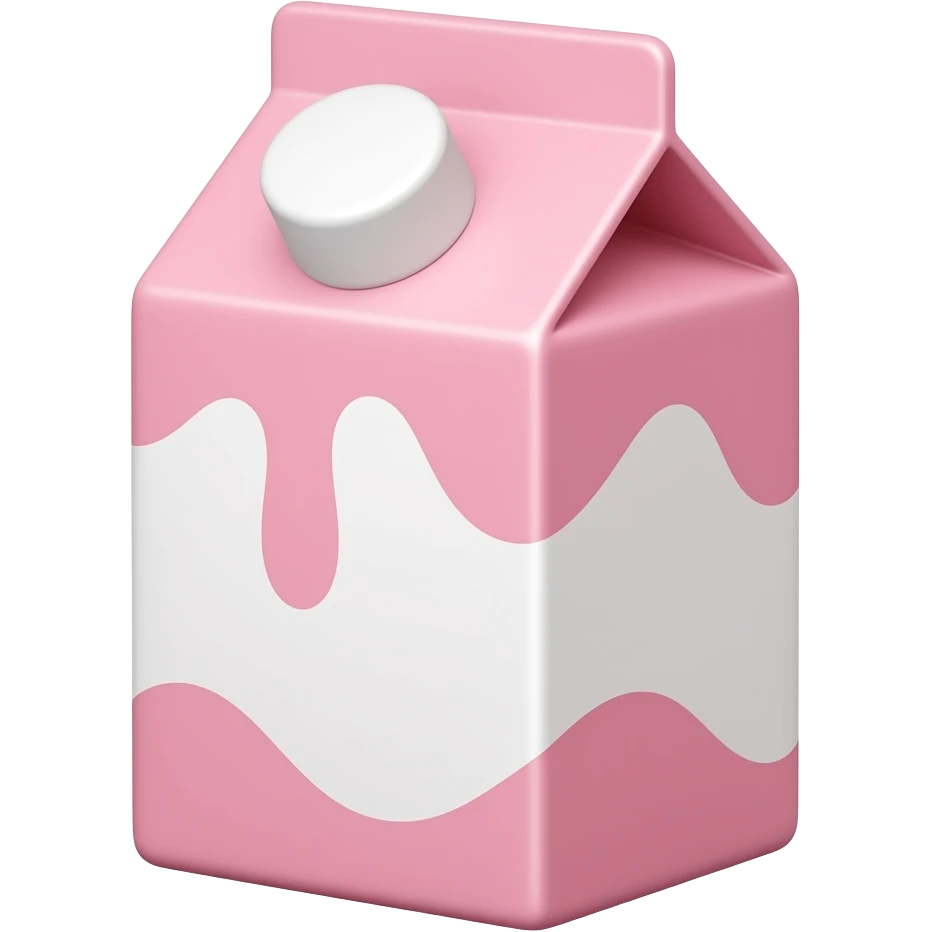 Make a pastel pink milk carton! emoji