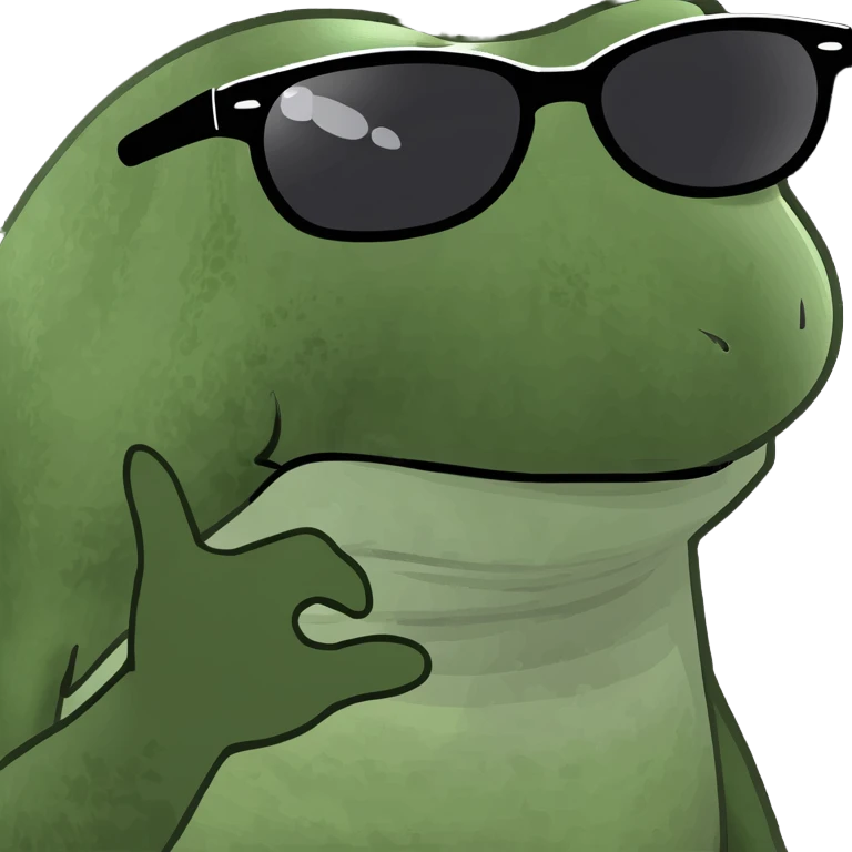 bufo frog meme style, bufo at a tropical beach, palm tree, 'out of office' sign in the sand emoji