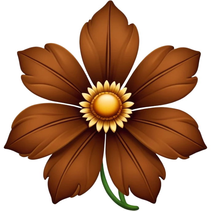 Brown flower emoji