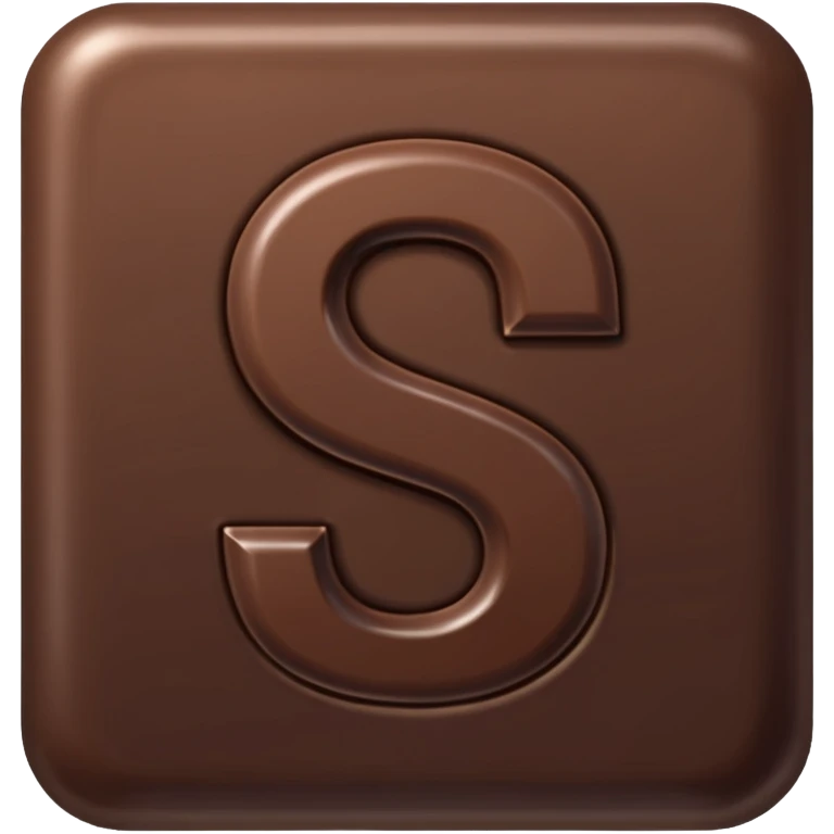 Chocolate letter S emoji