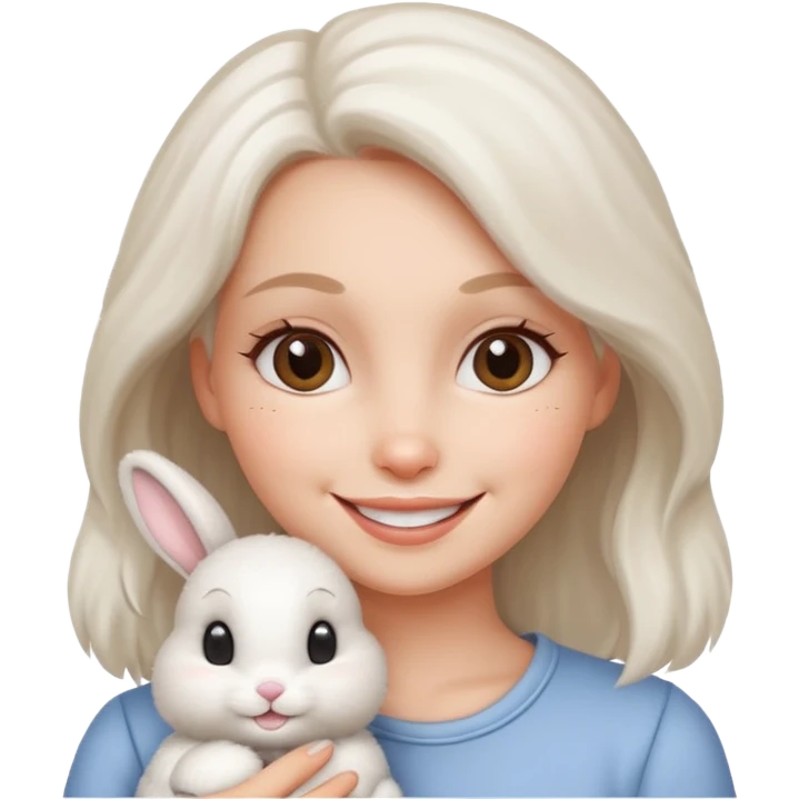 Bunny sucking female boobs emoji