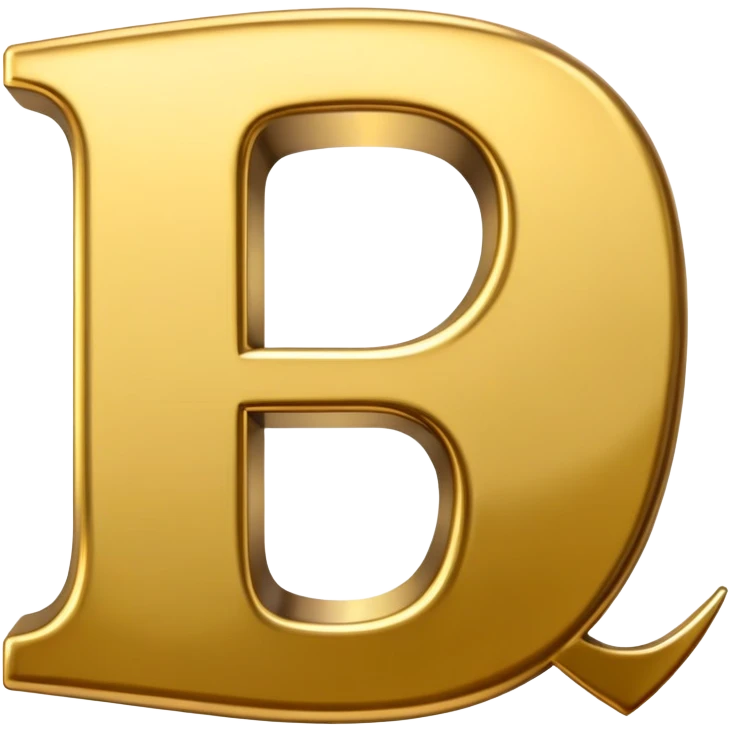 La lette O et p en or emoji