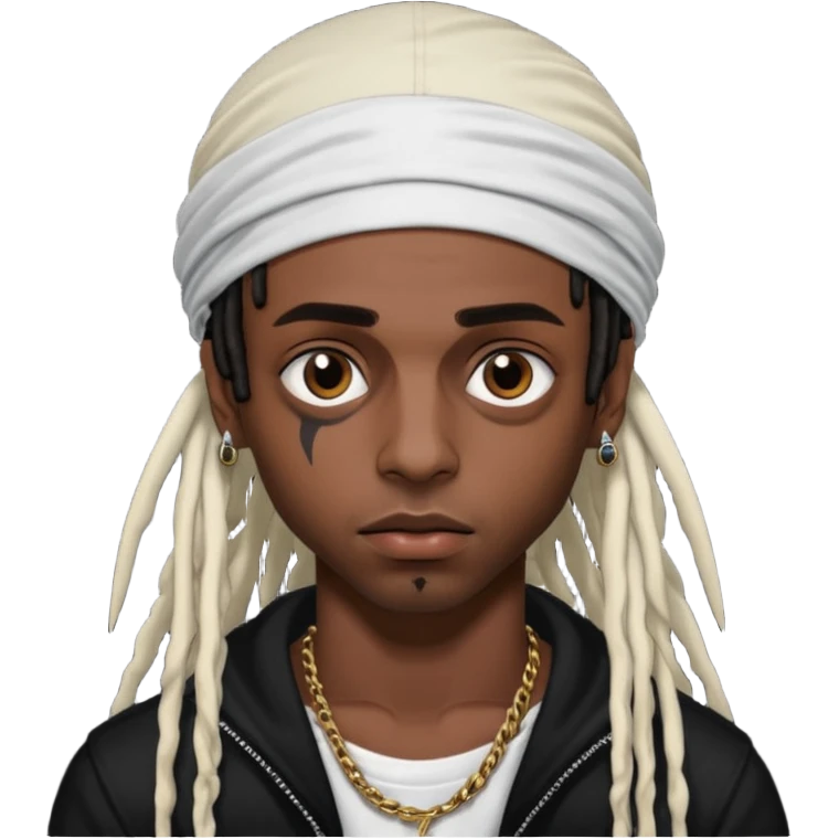 playboi carti vamp with durag and  dreads emoji