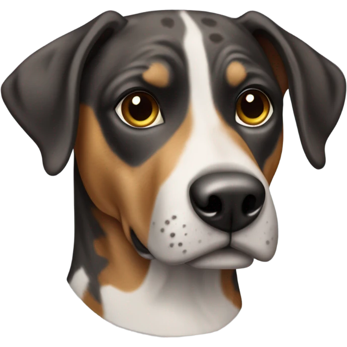 catahoula dog with black and brown trim emoji