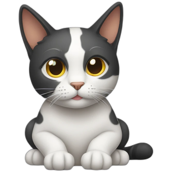 cat is sitting on the knees emoji