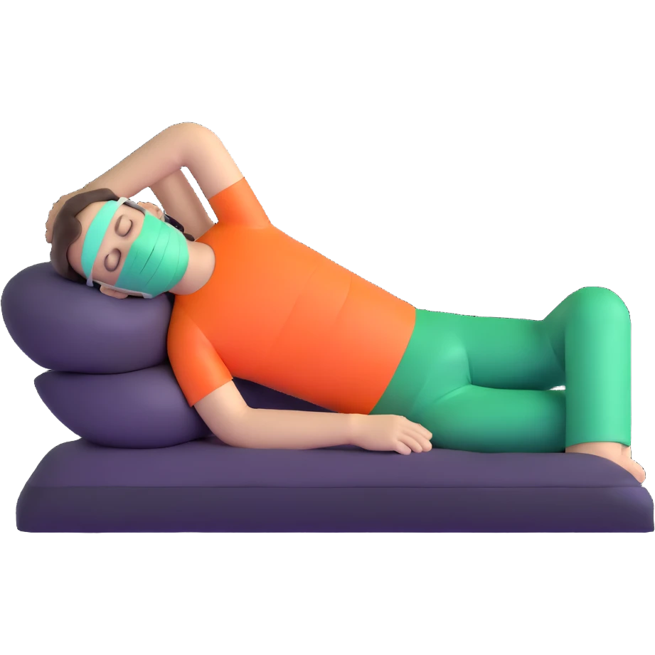white man enjoying a spa day facial, relaxing emoji