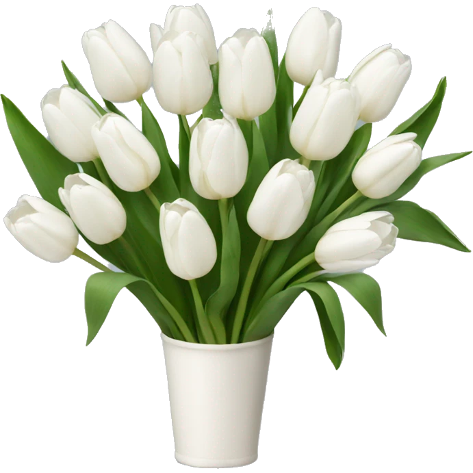 A bouquet of white tulips emoji