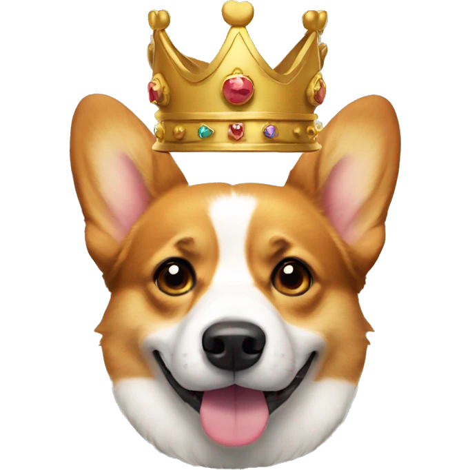 Corgi with a crown emoji