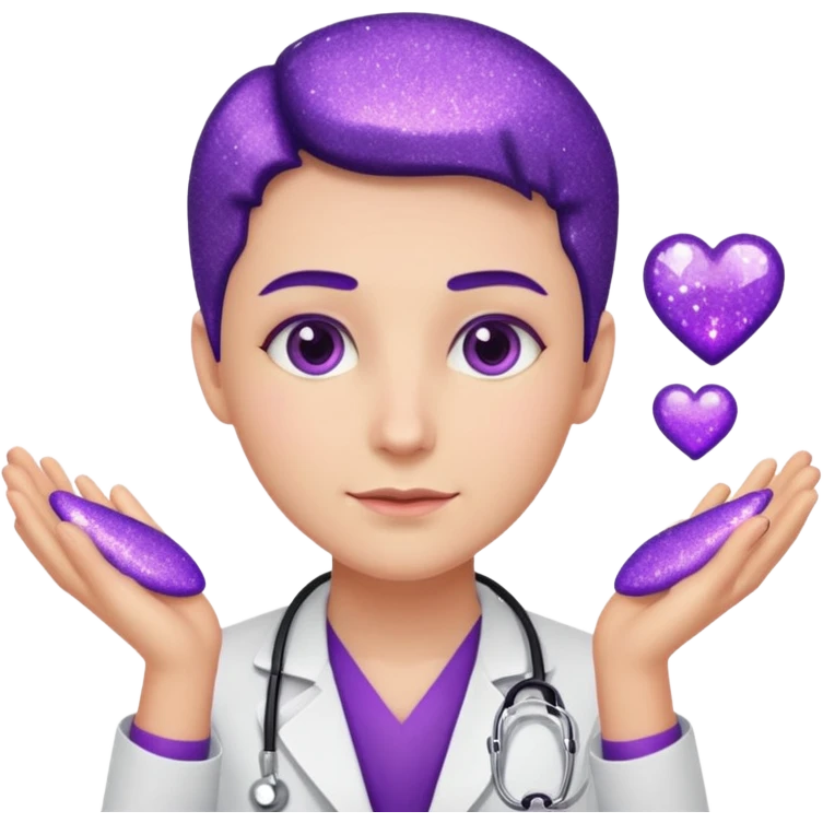 glitter purple doctor emoji