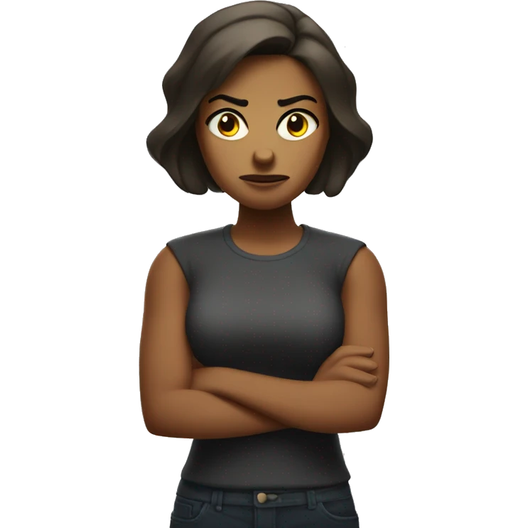arms crossed angry woman emoji