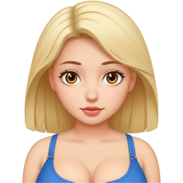 naked girl with bog boobs emoji