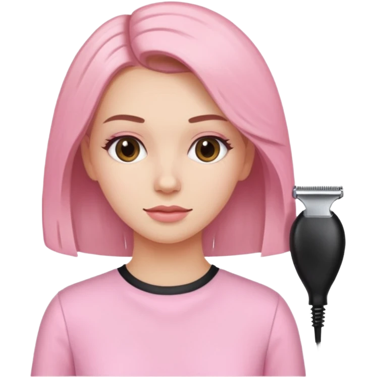woman at the hairdressers with light pink clothes emoji