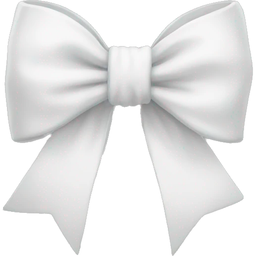 White bow  emoji