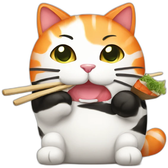 sushi cat emoji