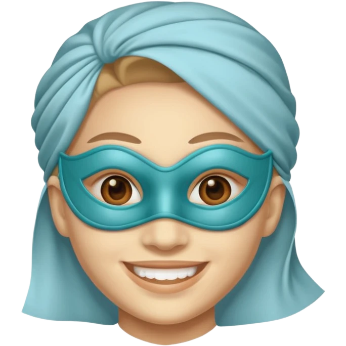 feliz com máscara  emoji