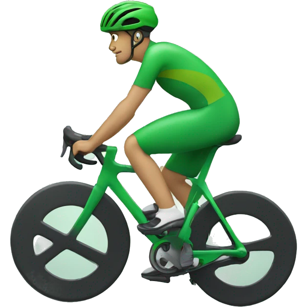 a cyclist in a green helmet emoji