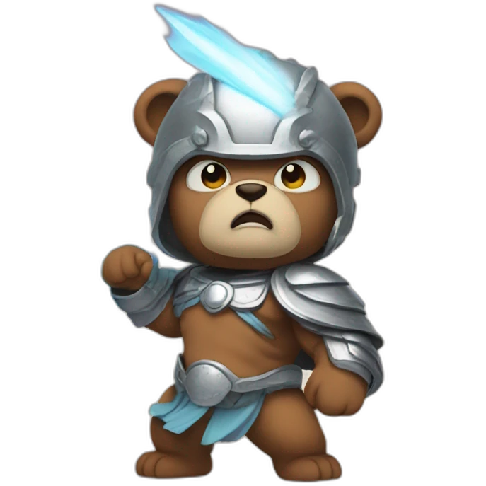 Angry heavenly bear of power emoji