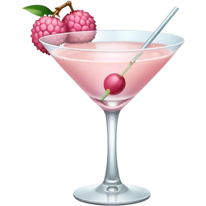baby pink lychee martini drink emoji