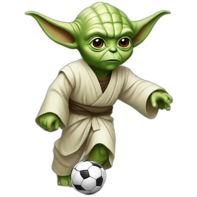 Yoda soccer play emoji