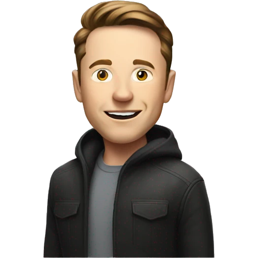 Ilon Musk runs to the right emoji