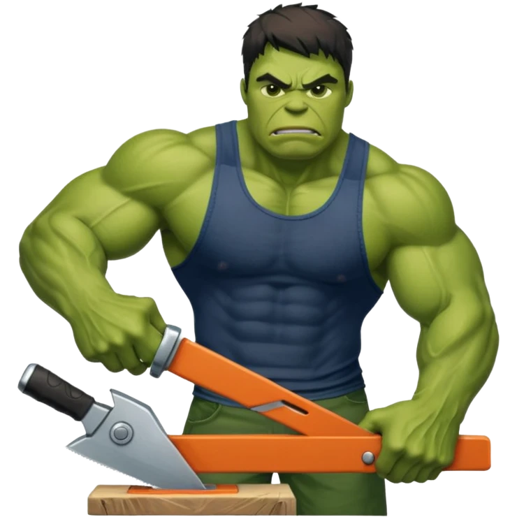 Hulk sawing - at globle gym, we are better than you and we know it. emoji