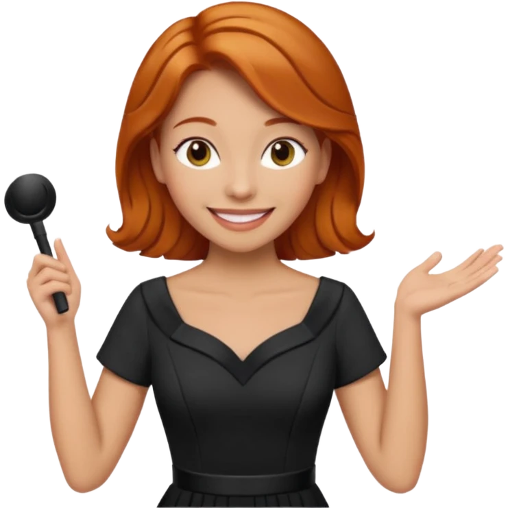 Ginger haired female conductor emoji emoji