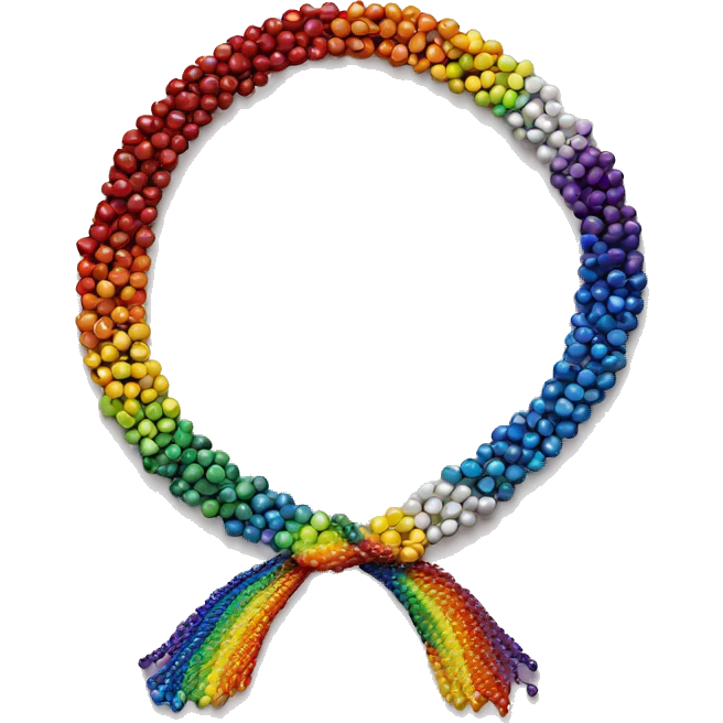 Beaded rainbow friendship bracelet emoji