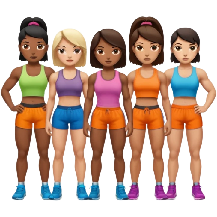 macho girl, different ones emoji