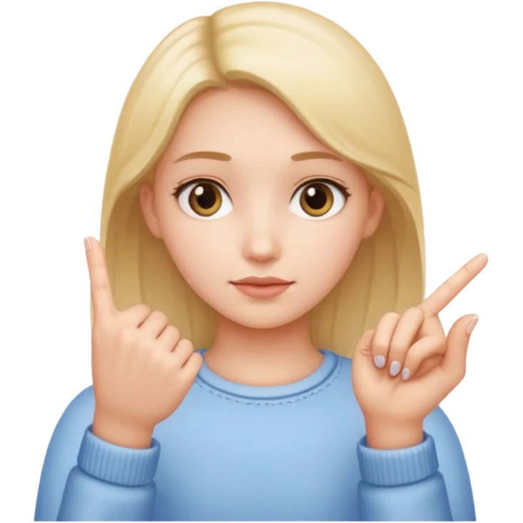 Emoji of a girl showing something is small with thumb and index finger close together emoji