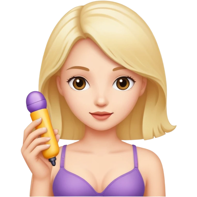 Girl with vibrator emoji