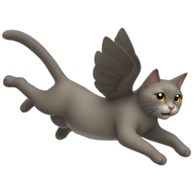 Flying cat emoji