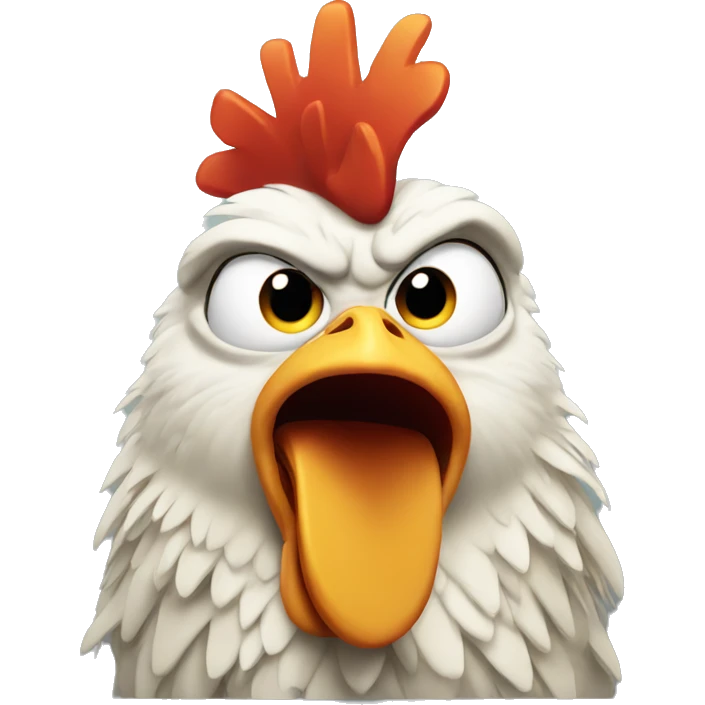 angry chicken emoji