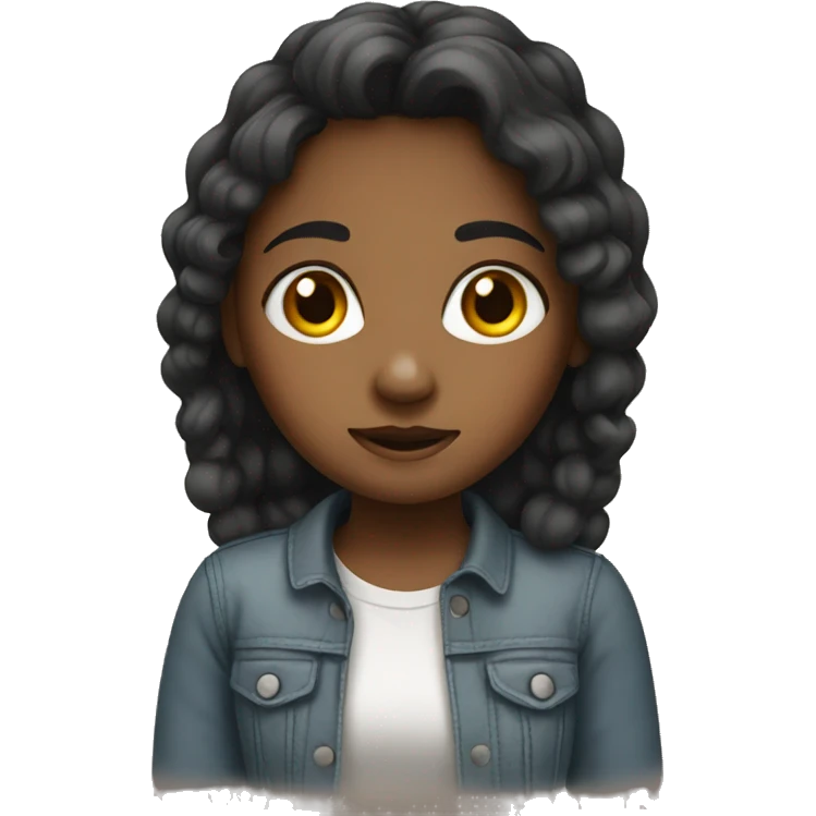 Girl drawing  emoji
