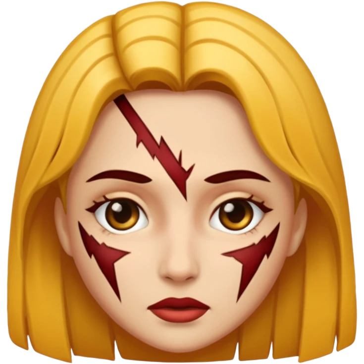 face scar woman emoji