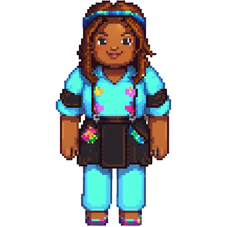 Nicole Byer as a Minecraft character emoji