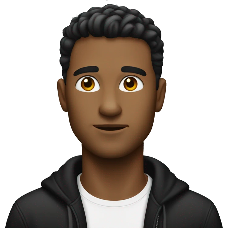 "cool guy in black shirt" emoji
