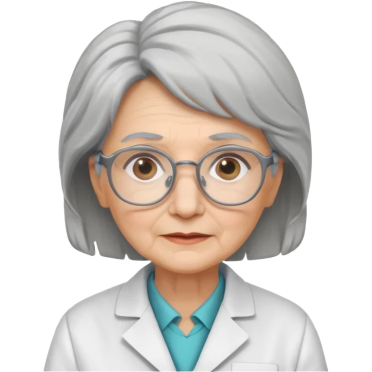 scientist professor old woman emoji